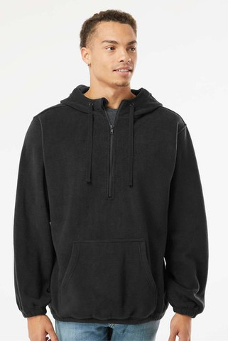 Burnside 3600 - Sudadera con capucha y cremallera de forro polar para hombre