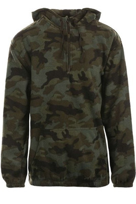 Burnside 3600 - Men's Polar Fleece Quarter-Zip Hooded Pullover