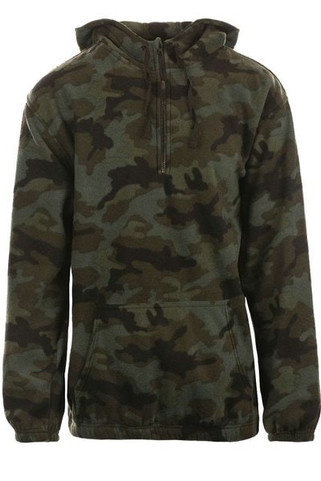 Burnside 3600 - Sudadera con capucha y cremallera de forro polar para hombre