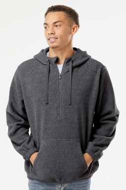 Burnside 3600 - Sudadera con capucha y cremallera de forro polar para hombre