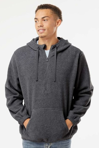 Burnside 3600 - Sudadera con capucha y cremallera de forro polar para hombre