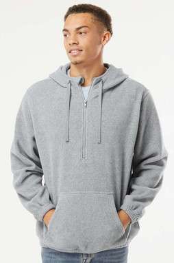 Burnside 3600 - Sudadera con capucha y cremallera de forro polar para hombre