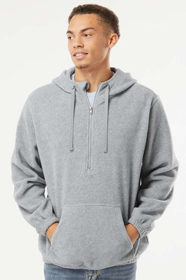 Burnside 3600 - Men's Polar Fleece Quarter-Zip Hooded Pullover