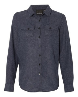 Burnside 5200 - Camisa de franela lisa de mujer