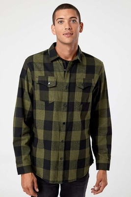 Burnside 8219 - Men's Snap Front Plaid Flannel Shirt