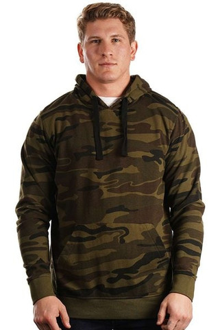 Burnside 8605 - Sudadera con capucha de felpa francesa lavada con enzimas para hombre