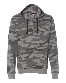 Burnside 8615 - Men's Camo Full-Zip Hooded Sweatshirt