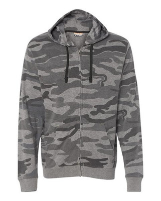 Burnside 8615 - Sudadera con capucha y cremallera completa Camo, hombre