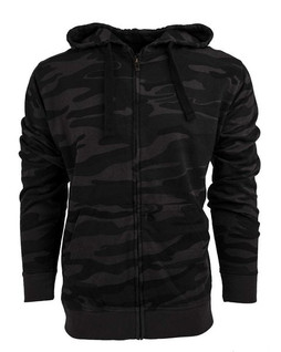 Burnside 8615 - Mens Camo Full-Zip Hooded Sweatshirt