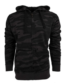 Burnside 8615 - Sudadera con capucha y cremallera completa Camo, hombre