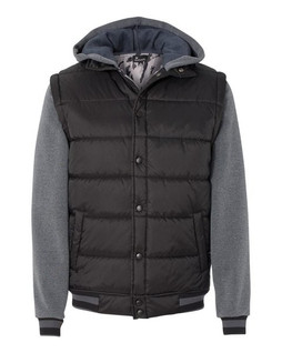 Burnside 8701 - Nylon Vest with Fleece Sleeves