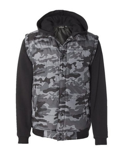 Burnside 8701 - Nylon Vest with Fleece Sleeves