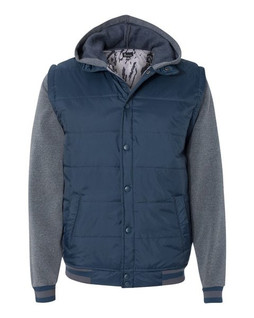 Burnside 8701 - Nylon Vest with Fleece Sleeves