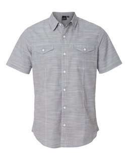Burnside 9247 - Camisa de manga corta para hombre Textured Solid