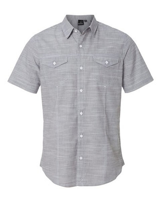 Burnside 9247 - Camisa de manga corta para hombre Textured Solid
