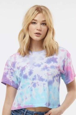 Colortone 1050 - Camiseta Tie-Dyed Crop para mujer