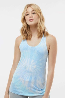 Colortone 3400 - Camiseta de tirantes Tie-Dyed Racerback para mujer