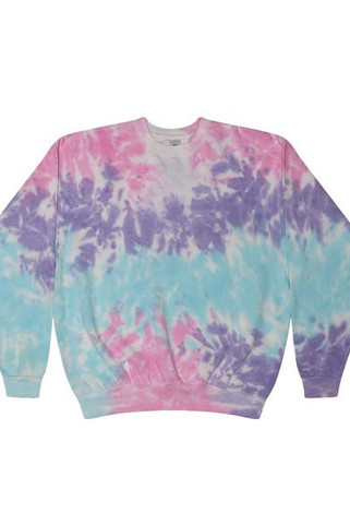 Colortone 8100 - Sudadera unisex de cuello redondo y forro polar teñido