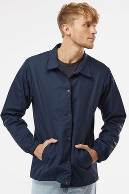 Independent Trading Co. EXP99CNB - Mens Water-Resistant Windbreaker Coach’s Jacket