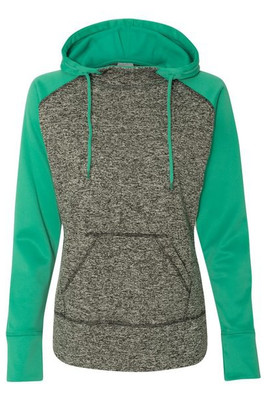 J. America 8618 - Sudadera con capucha Cosmic Fleece Colorblocked de mujer