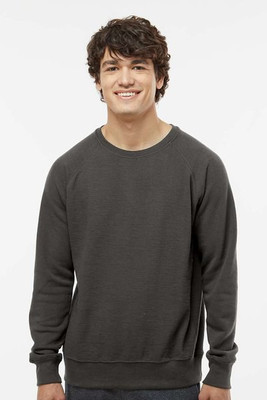J. America 8707 - Sudadera Ripple Fleece Raglan Crewneck para hombre
