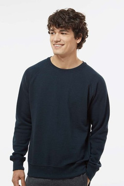 J. America 8707 - Mens Ripple Fleece Raglan Crewneck Sweatshirt
