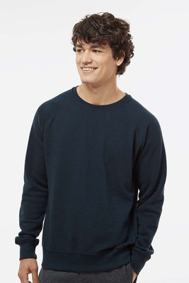 J. America 8707 - Sudadera Ripple Fleece Raglan Crewneck para hombre