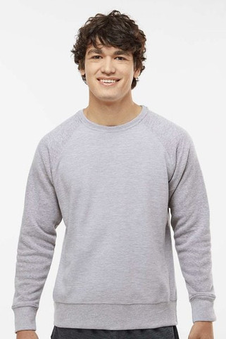 J. America 8707 - Sudadera Ripple Fleece Raglan Crewneck para hombre