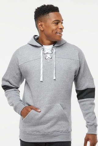 J. America 8832 - Sudadera con capucha Sport Lace Colorblocked Fleece para hombre