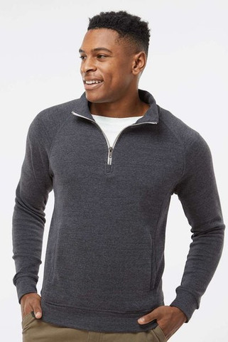 J. America 8869 - Sudadera Triblend Quarter-Zip para hombre