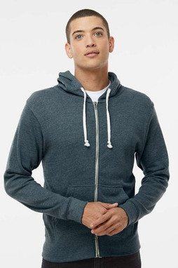 J. America 8872 - Mens Triblend Full-Zip Hooded Sweatshirt