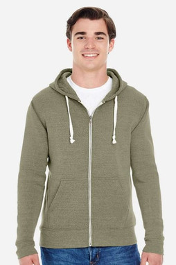 J. America 8872 - Mens Triblend Full-Zip Hooded Sweatshirt