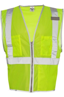 Kishigo 1507 - Unisex Premium Brilliant Series® Three-Pocket Zippered Mesh Vest