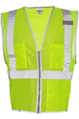 Kishigo 1507 - Unisex Premium Brilliant Series® Three-Pocket Zippered Mesh Vest