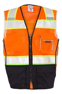 Kishigo 1515-1516 - Unisex Premium Black Series® Black Bottom Class 2 Vest