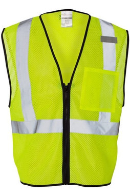 Kishigo 1519-1520 - Unisex Single Pocket Zipper Mesh Class 2 Vest