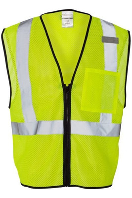 Kishigo 1519-1520 - Unisex Single Pocket Zipper Mesh Class 2 Vest
