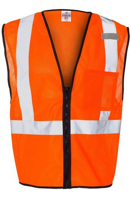 Kishigo 1519-1520 - Chaleco unisex de malla con cremallera de un solo bolsillo Clase 2