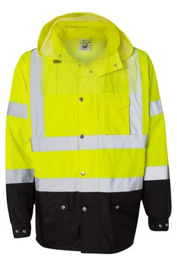 Kishigo RWJ102-103 - Unisex Storm Cover Waterproof Rain Jacket