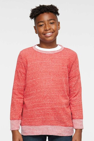 LAT 2279 - Youth Harborside Mélange French Terry Crewneck Sweatshirt