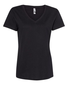 Next Level 3940 - Camiseta de cuello en V de algodón para mujer