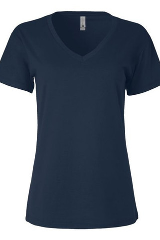 Next Level 3940 - Camiseta de cuello en V de algodón para mujer