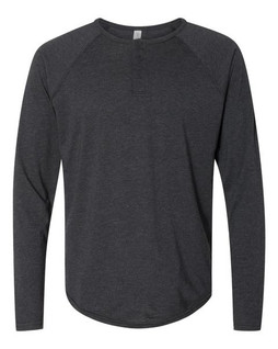 Next Level 6072 - Camiseta Triblend Henley para hombre