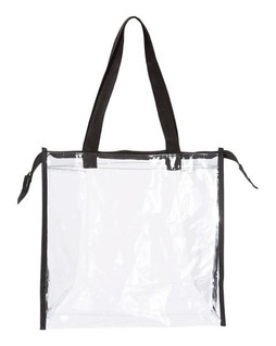 OAD OAD5006 - Bolso transparente con cremallera y fuelle OAD