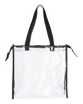 OAD OAD5006 - Bolso transparente con cremallera y fuelle OAD