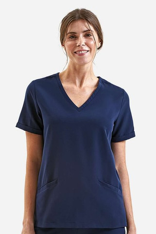 Onna NN310 - Blusa médica elástica con cuello en V Invincible, mujer