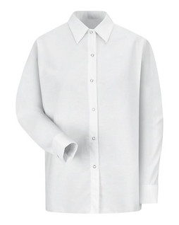 Red Kap SP15 - Camisa de trabajo de popelina sin bolsillos Specialized de manga larga para mujer