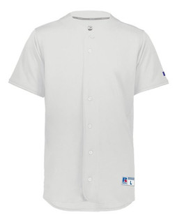 Russell Athletic 235JMM - Camiseta de béisbol unisex con botones delanteros Five Tool