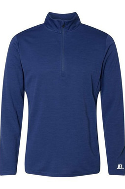 Russell Athletic QZ7EAM - Mens Striated Quarter-Zip Pullover