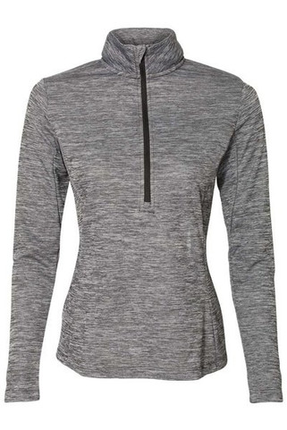 Russell Athletic QZ7EAX - Womens Striated Quarter-Zip Pullover